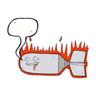 cartoon falling bomb with speech bubble N8