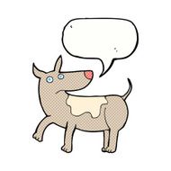 funny cartoon dog with speech bubble N19