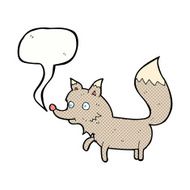 cartoon wolf cub with speech bubble N15