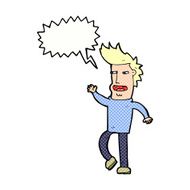 cartoon loudmouth man with speech bubble N8