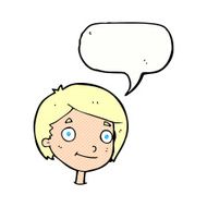 Cartoon happy boy with speech bubble N274