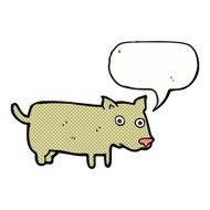 cartoon little dog with speech bubble N20