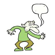 cartoon goblin with speech bubble N12