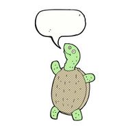 cartoon happy turtle with speech bubble N11