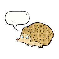 cartoon hedgehog with speech bubble N11