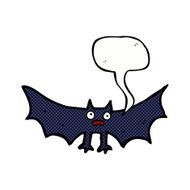 cartoon bat with speech bubble N27