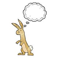 cartoon rabbit with thought bubble N96