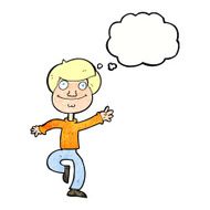 cartoon dancing man with thought bubble N20