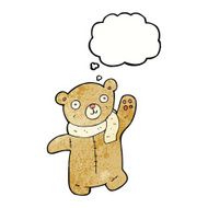cute cartoon teddy bear with thought bubble N17