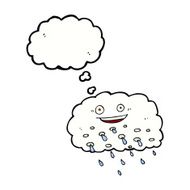 cartoon rain cloud with thought bubble N18