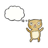cartoon teddy bear with thought bubble N159