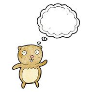 cartoon teddy bear with thought bubble N160