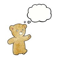 cartoon teddy bear with thought bubble N161
