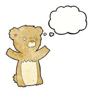 cartoon teddy bear with thought bubble N162