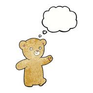 cartoon teddy bear with thought bubble N163