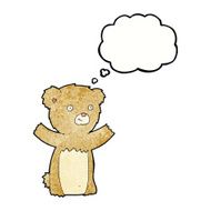 cartoon teddy bear with thought bubble N164