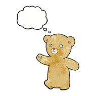 cartoon teddy bear with thought bubble N165