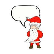 cartoon santa claus with speech bubble N223