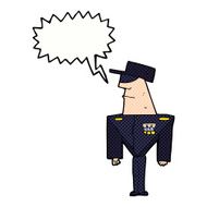 cartoon guard with speech bubble N12