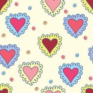 hand-drawing hearts seamless abstract background for valentines day or wedding