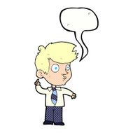 cartoon boy asking question with speech bubble N24