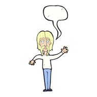 cartoon waving man with mustache speech bubble N12
