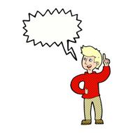 cartoon man with idea speech bubble N127