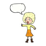 cartoon woman with speech bubble N36