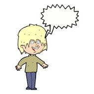 cartoon excited man with speech bubble N81