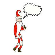 cartoon santa claus with speech bubble N225