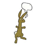 cartoon rabbit with speech bubble N101