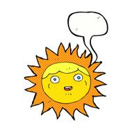 sun cartoon character with speech bubble N12