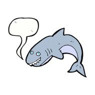 cartoon shark with speech bubble N46