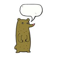 funny cartoon bear with speech bubble N59