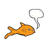 cartoon fish with speech bubble N109