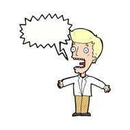 cartoon screaming man with speech bubble N12