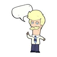 cartoon mna with mustache explaining speech bubble N4