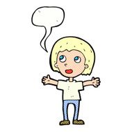 cartoon happy person with speech bubble N31