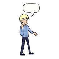 cartoon man asking question with speech bubble N57