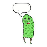cartoon monster with speech bubble N56