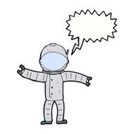 cartoon astronaut with speech bubble N140