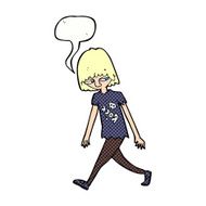 cartoon teenager with speech bubble N12