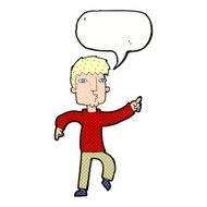 cartoon dancing man with speech bubble N22