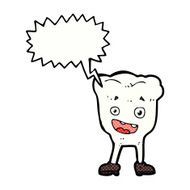 cartoon tooth with speech bubble N23