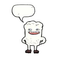 cartoon tooth with speech bubble N24