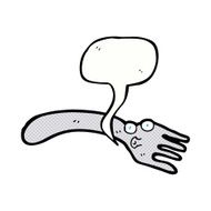 cartoon fork with speech bubble N8