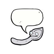 cartoon spoon with speech bubble N11