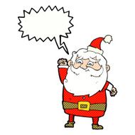cartoon santa claus with speech bubble N227