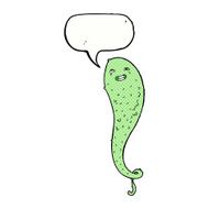 cartoon spooky ghost with speech bubble N54
