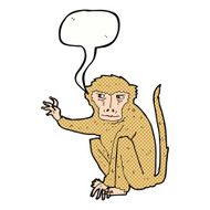 cartoon evil monkey with speech bubble N8